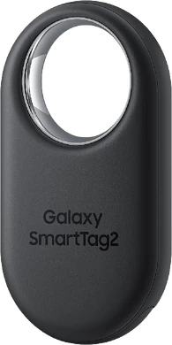 Samsung Galaxy SmartTag 2 zwart voorkant rechterzijkant