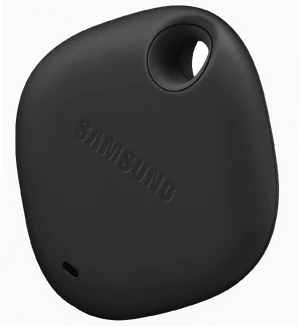 Samsung Galaxy smarttag plus zwart achterkant linkerzijkant schuin