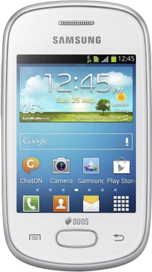 Samsung Galaxy Star Duos voorkant wit