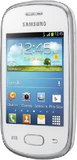 Samsung Galaxy Star voorkant schuin wit
