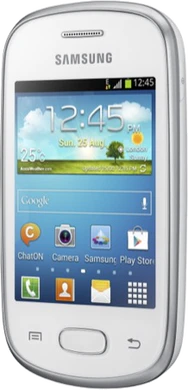 Samsung Galaxy Star voorkant schuin wit