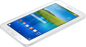 Samsung Galaxy tab 3 lite ve 70 wit voorkant rechterzijkant onderkant schuin