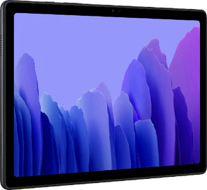 Samsung Galaxy Tab A7 harmaa etupuolella vasen puoli