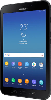 Samsung Galaxy Tab Active2 zwart voorkant rechterzijkant