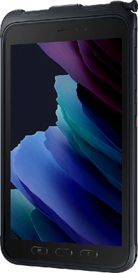 Samsung Galaxy Tab active3 zwart voorkant rechterzijkant s pen