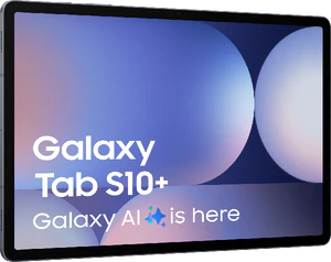 Samsung Galaxy tab s10 plus grijs voorkant linkerzijkant