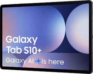 Samsung Galaxy tab s10 plus grijs voorkant rechterzijkant