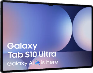 Samsung Galaxy Tab S10 Ultra WiFi grijs voorkant linkerzijkant