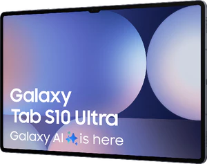 Samsung Galaxy Tab S10 Ultra WiFi grijs voorkant rechterzijkant