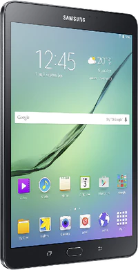 Samsung Galaxy Tab s2 8 0 2016 t719 zwart voorkant linkerzijkant