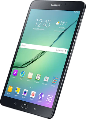 Samsung Galaxy Tab s2 80 wifi nero copertina frontale lato destro aslant