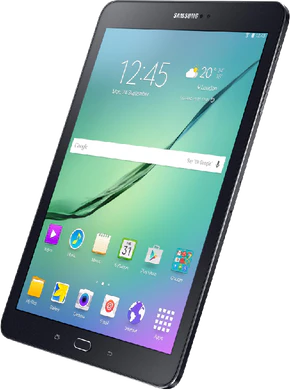 Samsung Galaxy Tab s2 97 zwart voorkant schuin