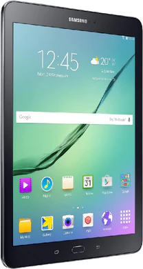 Samsung Galaxy Tab s2 97 zwart voorkant linkerzijkant