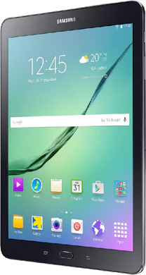 Samsung Galaxy Tab s2 97 zwart voorkant rechterzijkant