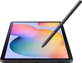 Samsung Galaxy Tab s6 lite 2024 wifi harmaa etupuolella pohja stylus