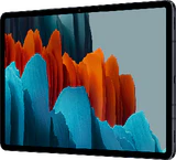 Samsung Galaxy Tab S7 5G zwart voorkant rechterzijkant