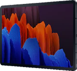 Samsung Galaxy tab s7 plus 5g zwart voorkant rechterzijkant