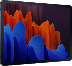 Samsung Galaxy tab s7 plus wifi zwart voorkant linkerzijkant