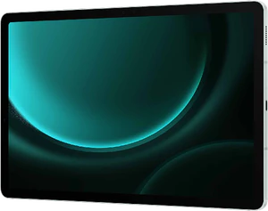 Samsung Galaxy Tab S9 FE WiFi vihreä etupuolella oikea puoli