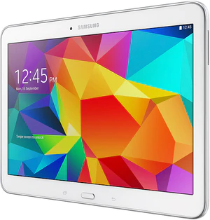 Samsung Galaxy tab4 ve 101 wifi wit voorkant rechterzijkant schuin