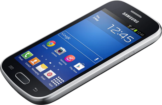 Samsung Galaxy Trend Lite zwart schuin