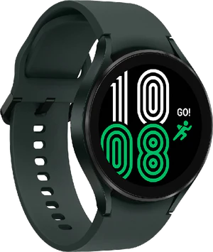 Samsung Galaxy Watch 4 44mm groen voorkant linkerzijkant