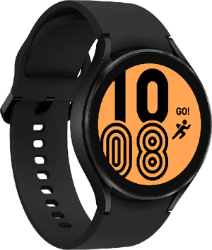 Samsung Galaxy Watch 4 4G 44mm svart front vänster sida