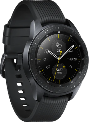 Samsung Galaxy Watch 4G 42mm sort front venstre side