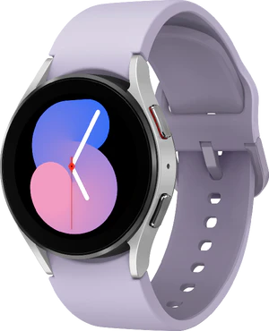 Samsung Galaxy Watch 5 40mm violett Vorderseite rechte Seite