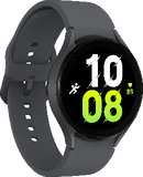 Samsung Galaxy Watch 5 4G 44mm zwart voorkant linkerzijkant