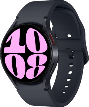 Samsung Galaxy Watch 6 40mm schwarz Vorderseite rechte Seite geschlossen