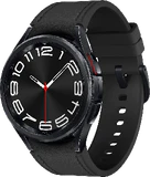 Samsung Galaxy watch 6 classic 43mm zwart voorkant rechterzijkant gesloten