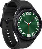 Samsung Galaxy Watch 6 Classic 47mm svart front vänster sida stängd