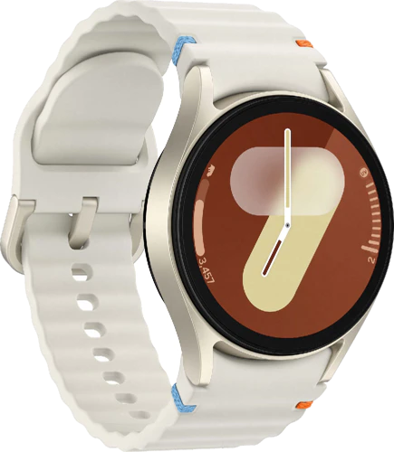 Samsung Galaxy Watch 7 40mm wit voorkant linkerzijkant