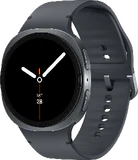 Samsung Galaxy Watch 8 44mm zwart voorkant rechterzijkant