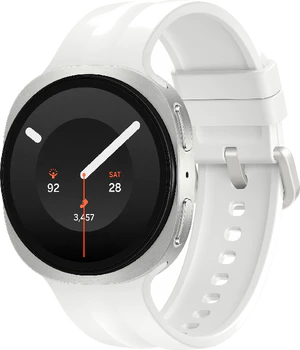 Samsung Galaxy watch 9 40mm 4g cream wit voorkant rechterzijkant
