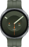 Samsung Galaxy Watch 9 44mm zilver groen band voorkant
