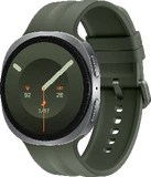 Samsung Galaxy Watch 9 44mm zilver groen band voorkant rechterzijkant