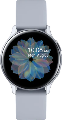 Samsung Galaxy watch active2 40mm zilver silicone voorkant