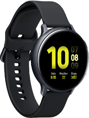 Samsung Galaxy watch active2 44mm sort front venstre side