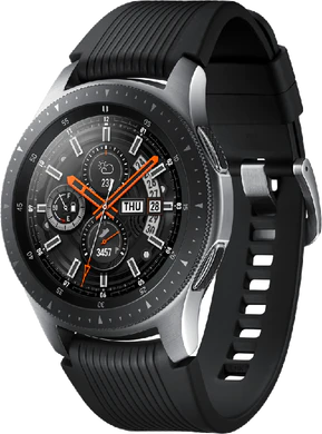 Samsung Galaxy watch argento copertina frontale lato destro