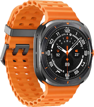 Samsung Galaxy Watch Ultra orange front left side