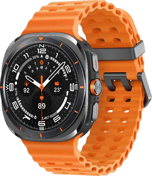 Samsung Galaxy Watch Ultra orange front right side
