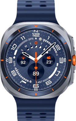 Samsung Galaxy Watch Ultra titanium blauw voorkant