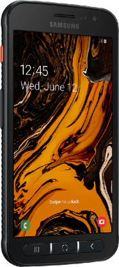 Samsung Galaxy XCover 4s zwart voorkant linkerzijkant