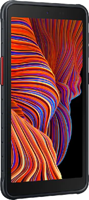 Samsung Galaxy XCover 5 zwart voorkant linkerzijkant