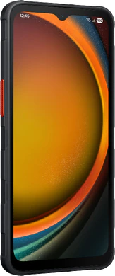 Samsung Galaxy XCover 7 Pro zwart voorkant linkerzijkant