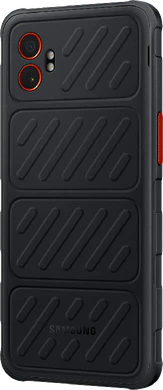 Samsung Galaxy XCover 7 Pro zwart achterkant linkerzijkant