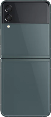 Samsung Galaxy Z Flip 3 green out side opened