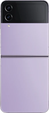 Samsung Galaxy Z Flip 4 paars achterkant geopend